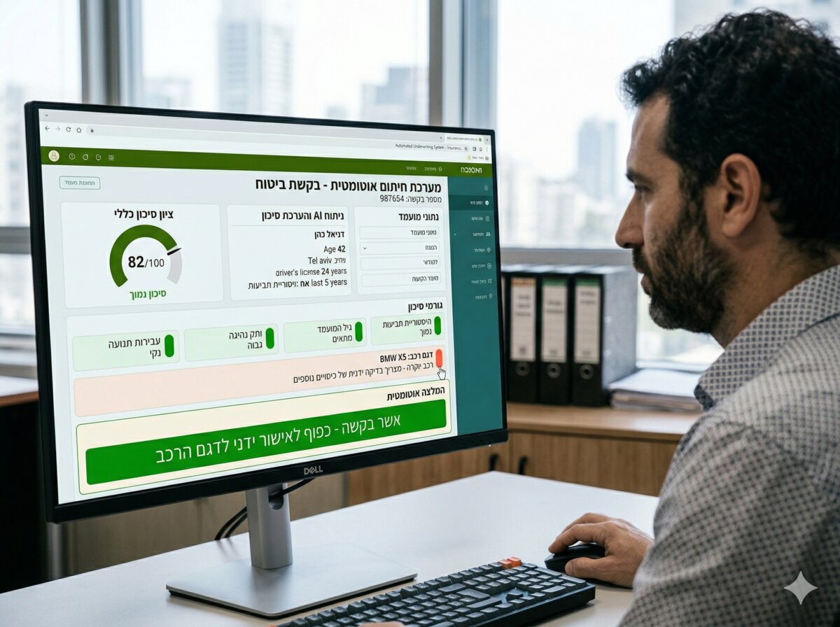 ניתוח חיתום בינה מלאכותית עם ניקוד סיכון